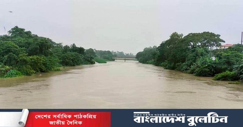 হবিগঞ্জে ক্রমশ বাড়ছে পাঁচ নদীর পানি