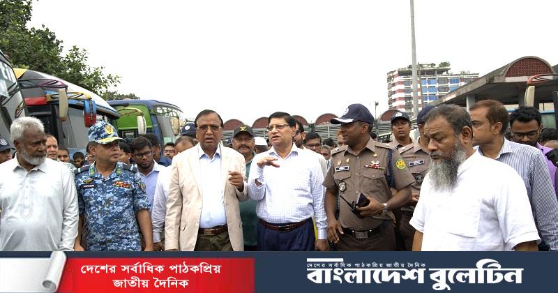 সায়েদাবাদ বাস টার্মিনাল পরিদর্শন ও উচ্ছেদ অভিযান পরিচালনা