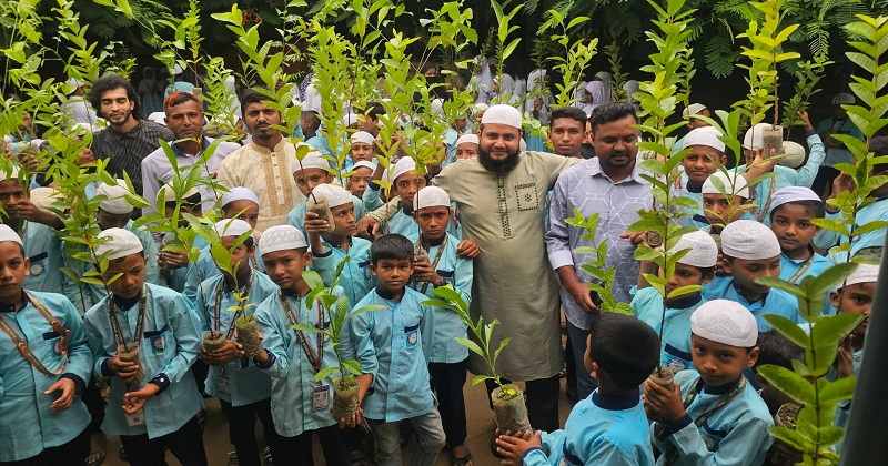 কাহারোলে বৃক্ষরোপণ ও চারা বিতরণ উৎসব
