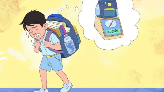 স্কুলব্যাগের ওজন: ভারবাহী প্রাণীরাও ছাড় পায়, শিশুদের কি মাফ নেই