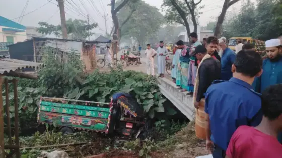 চুয়াডাঙ্গায় নিয়ন্ত্রণ হারিয়ে গরুবোঝাই লাটাহাম্বার উল্টে চালক নিহত